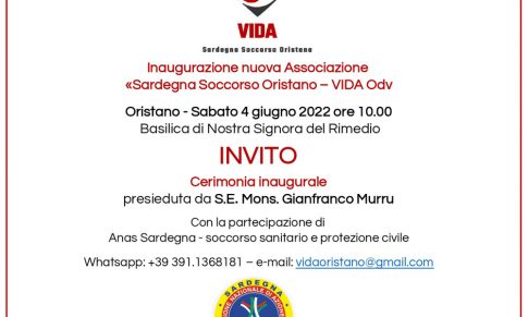 VIDA – Inaugurazione nuova Associazione SARDEGNA SOCCORSO ORISTANO